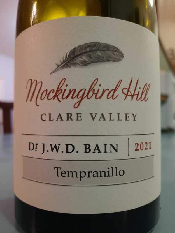 Tuesday blind wine tasting reviews Mockingbird Hill Dr Bain Tempranillo 2021